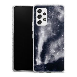 Silikon Glitter Case transparent-silber