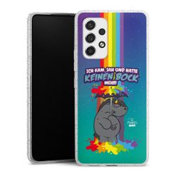 Silikon Glitter Case transparent-silber