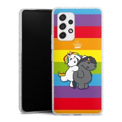 Silikon Glitter Case transparent-silber