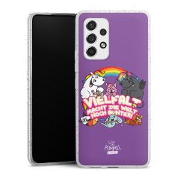 Silikon Glitter Case transparent-silber