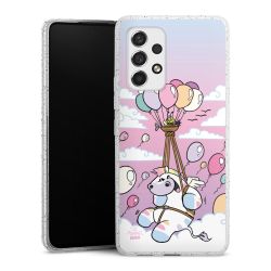 Silikon Glitter Case transparent-silber