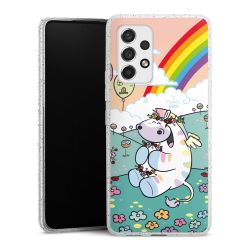 Silikon Glitter Case transparent-silber