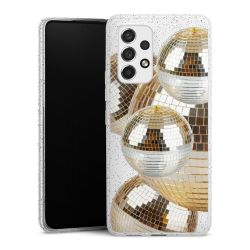 Silikon Glitter Case transparent-silber