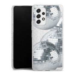 Silikon Glitter Case transparent-silber