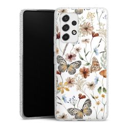 Silikon Glitter Case transparent-silber