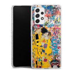 Silikon Glitter Case transparent-silber