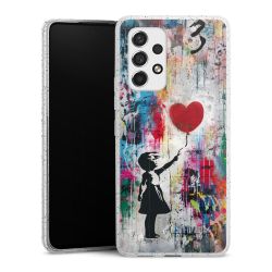 Silikon Glitter Case transparent-silber