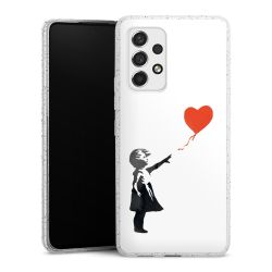 Silikon Glitter Case transparent-silber