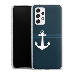 Silikon Glitter Case transparent-silber