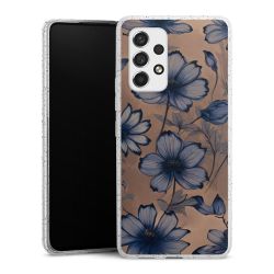 Silikon Glitter Case transparent-silber