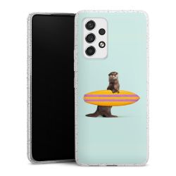 Silikon Glitter Case transparent-silber