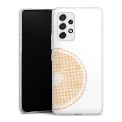 Silikon Glitter Case transparent-silber