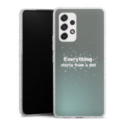 Silikon Glitter Case transparent-silber