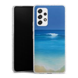 Silikon Glitter Case transparent-silber