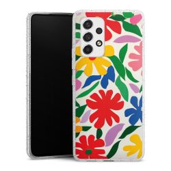 Silikon Glitter Case transparent-silber