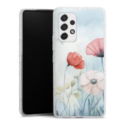 Silikon Glitter Case transparent-silber