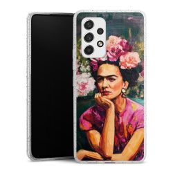 Silikon Glitter Case transparent-silber