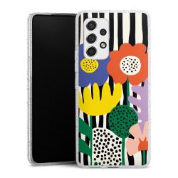 Silikon Glitter Case transparent-silber