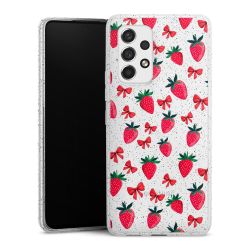 Silikon Glitter Case transparent-silber