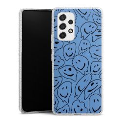 Silikon Glitter Case transparent-silber