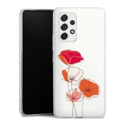 Silikon Glitter Case transparent-silber