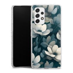 Silikon Glitter Case transparent-silber