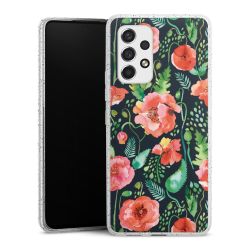 Silikon Glitter Case transparent-silber