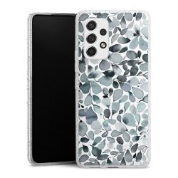 Silikon Glitter Case transparent-silber