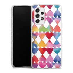 Silikon Glitter Case transparent-silber