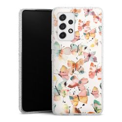 Silikon Glitter Case transparent-silber