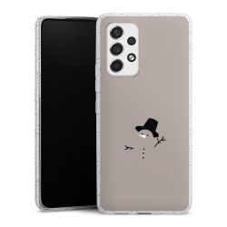 Silikon Glitter Case transparent-silber