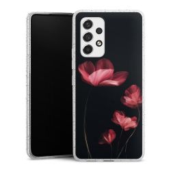 Silikon Glitter Case transparent-silber