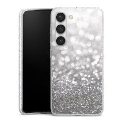 Silicone Glitter Case silver glitter