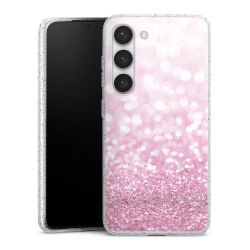 Silicone Glitter Case silver glitter