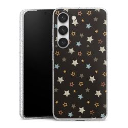 Silicone Glitter Case silver glitter