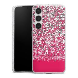 Silicone Glitter Case silver glitter