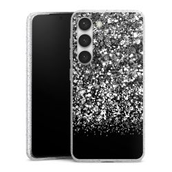 Silicone Glitter Case silver glitter