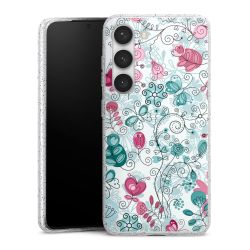 Silicone Glitter Case silver glitter