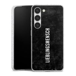 Silikon Glitter Case transparent-silber