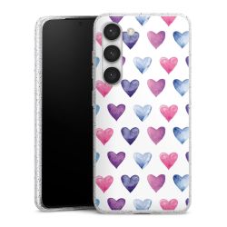 Silicone Glitter Case silver glitter