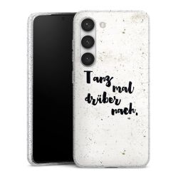 Silikon Glitter Case transparent-silber