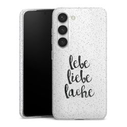 Silikon Glitter Case transparent-silber