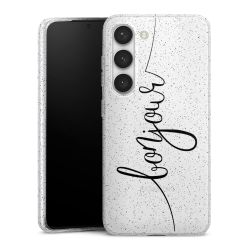 Silicone Glitter Case silver glitter