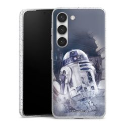 Silikon Glitter Case transparent-silber