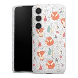 Silicone Glitter Case silver glitter