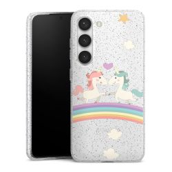 Silikon Glitter Case transparent-silber