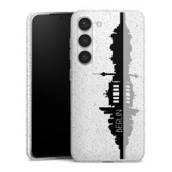 Silikon Glitter Case transparent-silber