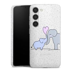 Silicone Glitter Case silver glitter