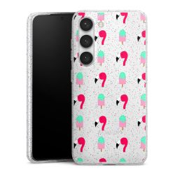 Silicone Glitter Case silver glitter