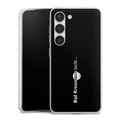 Silikon Glitter Case transparent-silber